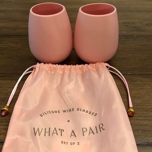 Silicone Wine Glasses Pair